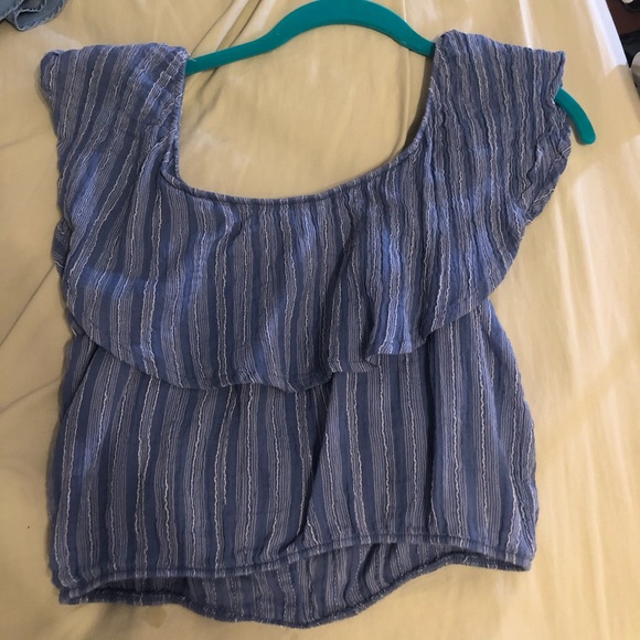 Blue striped crop top - Picture 2 of 2